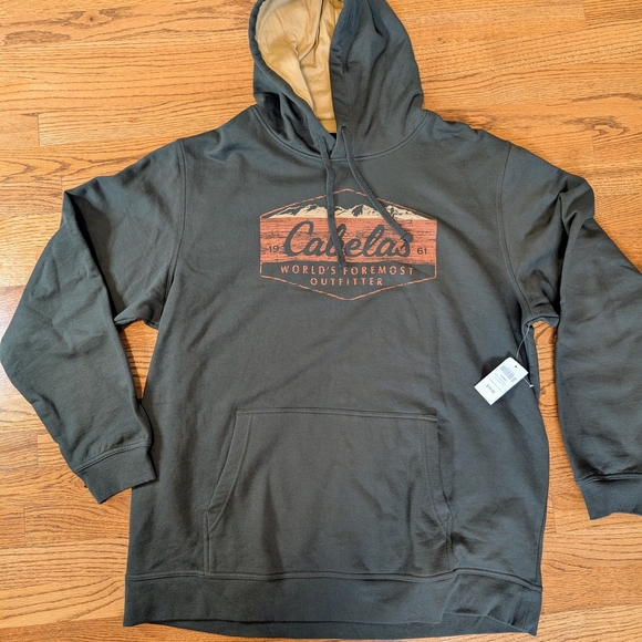 Cabela's Men's Grey/Green Hoodie - Picture 2 of 7